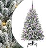 vidaXL Artificial Christmas Tree Green and White 150 cm PVC and Metal