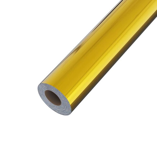 vidaXL Self-adhesive Furniture Film High Gloss Gold 500x90 cm PVC