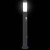 vidaXL Bollard Light with Sensor&Outlet 80 cm Stainless Steel IP44