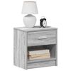 vidaXL Bedside Cabinet with Drawer Grey Sonoma 39x28x41 cm