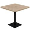 vidaXL Bistro Table MDF and Steel Square 80x80x75 cm Oak Colour