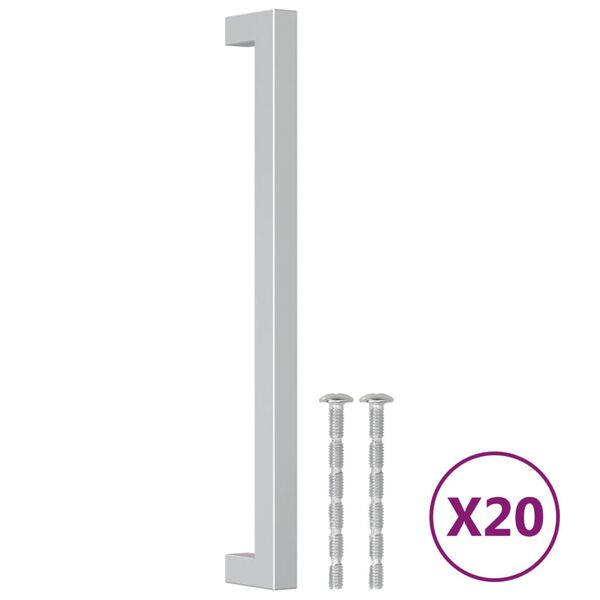 vidaXL Cabinet Handles 20 pcs Silver 224 mm Stainless Steel