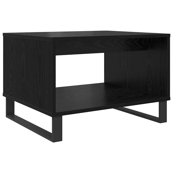 vidaXL Coffee Table Black oak 60 x 50 x 40 cm Engineered wood