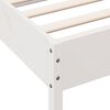 vidaXL Bed Frame without Mattress White 75x190 cm Small Single Solid Wood Pine