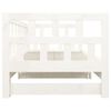 vidaXL Pull-out Day Bed without Mattress White 2x(80x200) cm