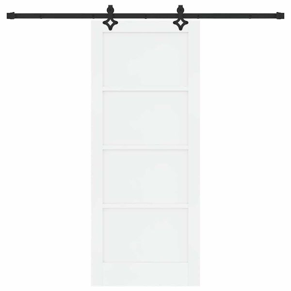 vidaXL Sliding Door ORKDAL White 83 x 202 cm Solid Pine Wood