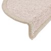 vidaXL Stair Mats 10 pcs 56x17x3 cm Taupe Half Round