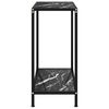 vidaXL Console Table Black 60x35x75 cm Tempered Glass