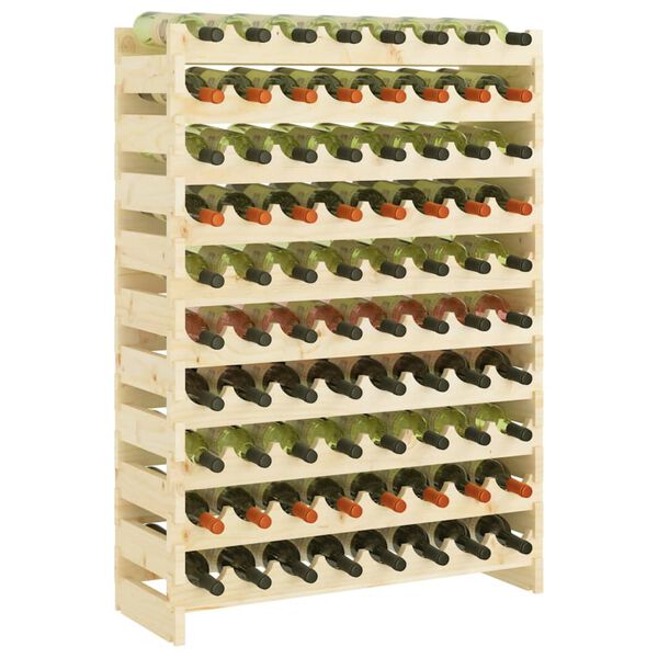 vidaXL Wine Rack 83x29x112 cm Solid Wood Pine