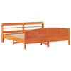 vidaXL Bed Frame without Mattress Wax Brown 180x200 cm Super King Solid Wood Pine