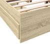 vidaXL Bed Frame with Drawers without Mattress Sonoma Oak 120x190 cm Small Double