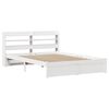 vidaXL Bed Frame with Headboard without Mattress White 140x200 cm
