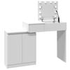 vidaXL Dressing Table with LED White 115x37x110.5 cm