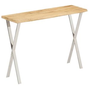 vidaXL Console Table with Live Edge 105x33x76 cm Solid Wood Mango