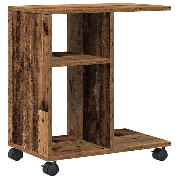 vidaXL Side Table with Shelf Old wood 50 x 30 x 55 cm Engineered Wood