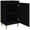 vidaXL Bedside Cabinet Black 40x35x70 cm Engineered Wood