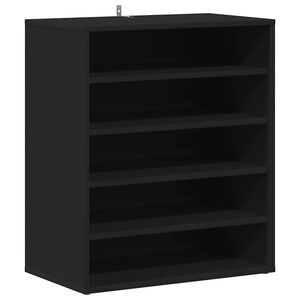 vidaXL Shoe cabinets 60 x 35 x 70 cm Black 5 shelves for shoes