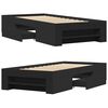 vidaXL Bed Frame without Mattress Black 90x190 cm Single Engineered Wood