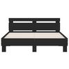 vidaXL Bed Frame without Mattress Black 140x190 cm