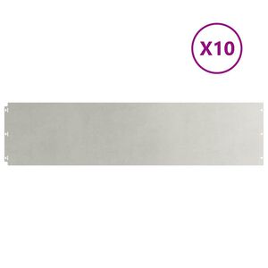 vidaXL Lawn Edgings 10 pcs 25x103 cm Stainless Steel
