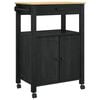 vidaXL Kitchen Trolley Plain Black 88.5 x 40 x 60 cm