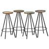 vidaXL Bar Stools 4 pcs Solid Reclaimed Wood
