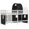 vidaXL Kids' Loft Bed with Tunnel without Mattress White&Black 80x200 cm