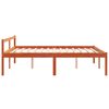 vidaXL Senior Bed without Mattress Wax Brown 150x200 cm King Size Solid Wood Pine