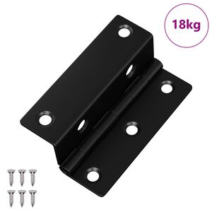 vidaXL Hinge 537 pcs Black 38 x 17 x 60 mm Iron
