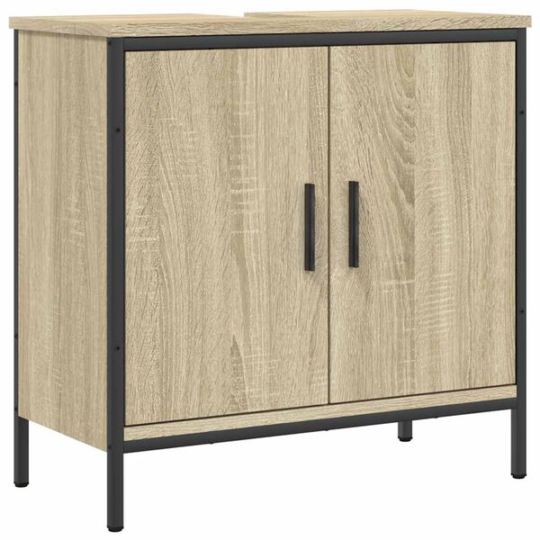 vidaXL Bathroom Sink Cabinet Sonoma Oak 60x30x60 cm Engineered Wood