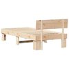 vidaXL Bed Frame with Headboard Natural 100 x 200 cm Solid Pine Wood