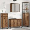 vidaXL Bathroom Furniture Set with Drawer Old Wood Engineered Wood