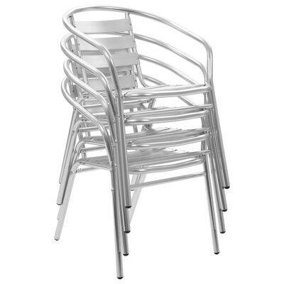vidaXL Stackable Outdoor Chairs 4 pcs Aluminium
