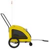 vidaXL Pet Bike Trailer Yellow Oxford Fabric and Iron