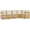 vidaXL Outdoor Sofa Set 5 pcs White Solid Acacia Wood