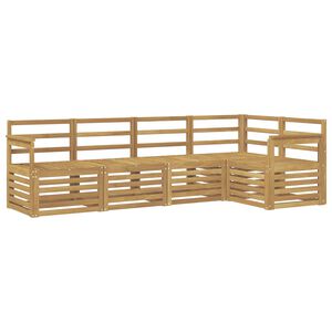 vidaXL Outdoor Sofa Set 5 pcs White Solid Acacia Wood