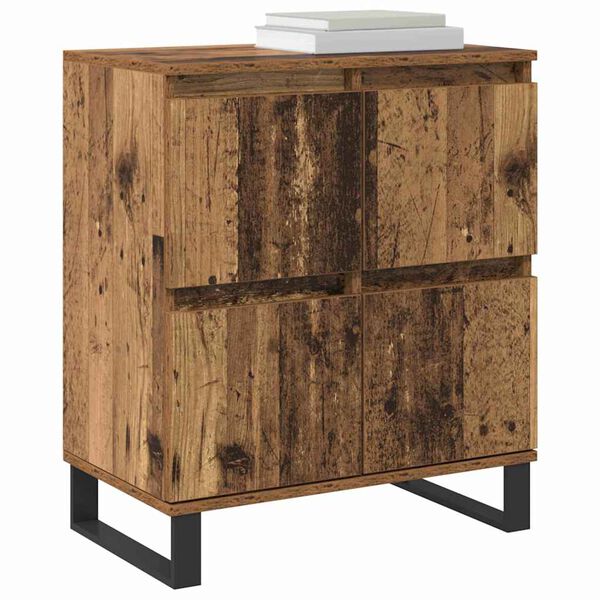 vidaXL Sideboard 2 pcs Old Wood 60 x 35 x 70 cm