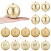 vidaXL Christmas Ball Set XL 15 pcs Gold Dia. 10 cm Plastic