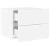 vidaXL Wall-mounted Bedside Cabinets with LED Lights 2 pcs White