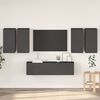 vidaXL 6 Piece TV Cabinet Set Grey Engineered Wood