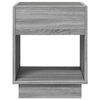 vidaXL Coffee Table with Infinity LED Grey Sonoma 40x40x50 cm