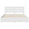 vidaXL Bed Frame with Drawer White 200 x 200 cm Engineered Wood
