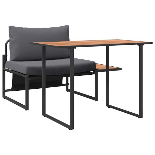 vidaXL Outdoor Steel Seating 2 pcs Anthracite Steel