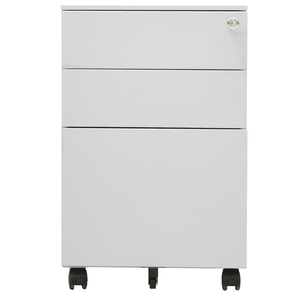 vidaXL Mobile File Cabinet Light Grey 39x45x60 cm Steel