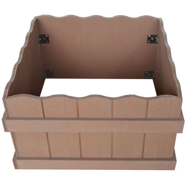 vidaXL WPC Garden Raised Bed 40x40x25 cm Brown
