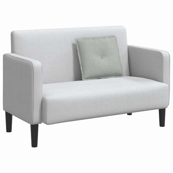 vidaXL Back Pillow Light Grey 50 x 45 cm Corduroy Fabric