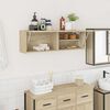 vidaXL Bathroom Wall Cabinet Sonoma Oak 100x25x30 cm Engineered Wood
