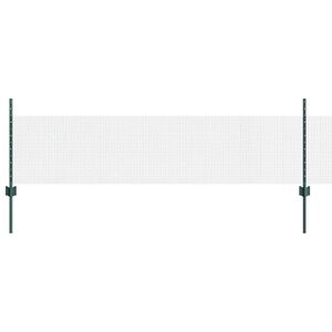 vidaXL Welded Wire Fence with Posts 25 x 0.5 m Galvanised Steel Green