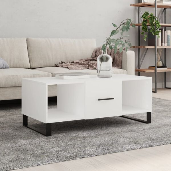 vidaXL Coffee Table White 102x50x40 cm Engineered Wood
