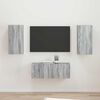 vidaXL TV Cabinet Set Wall-mounted 2 pcs Grey Sonoma Engineered Wood